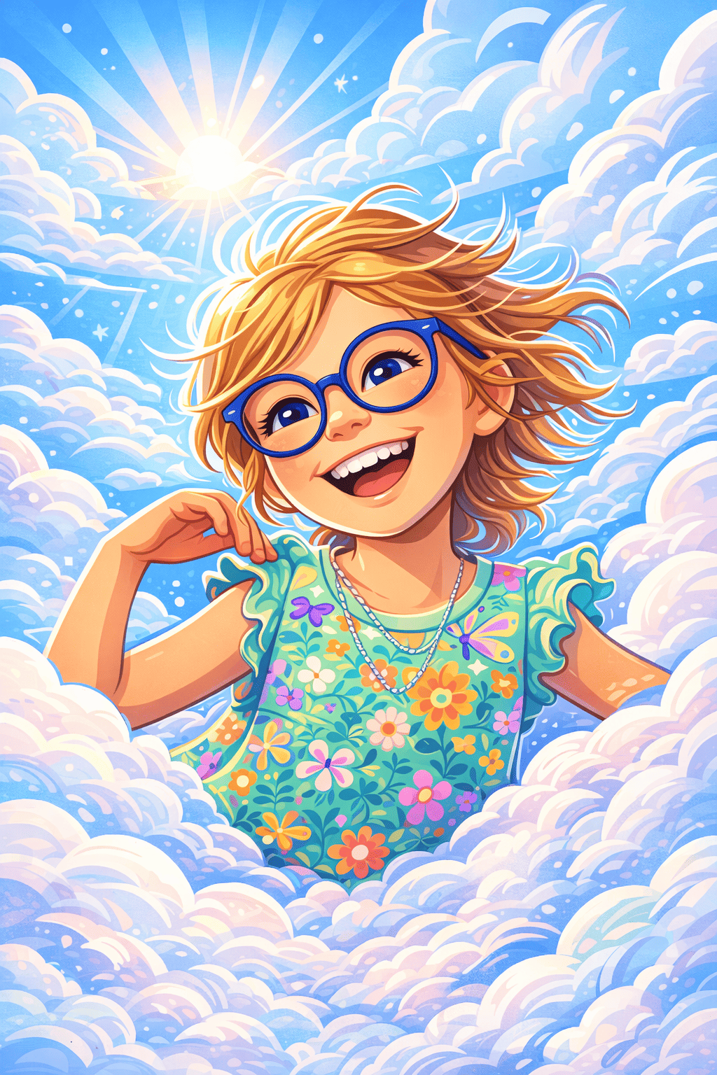 The flight through the clouds