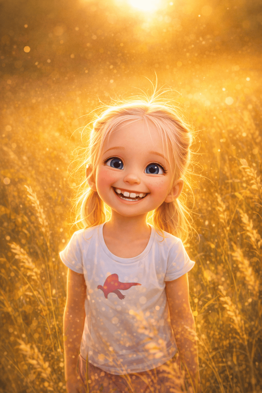 Light between golden grasses