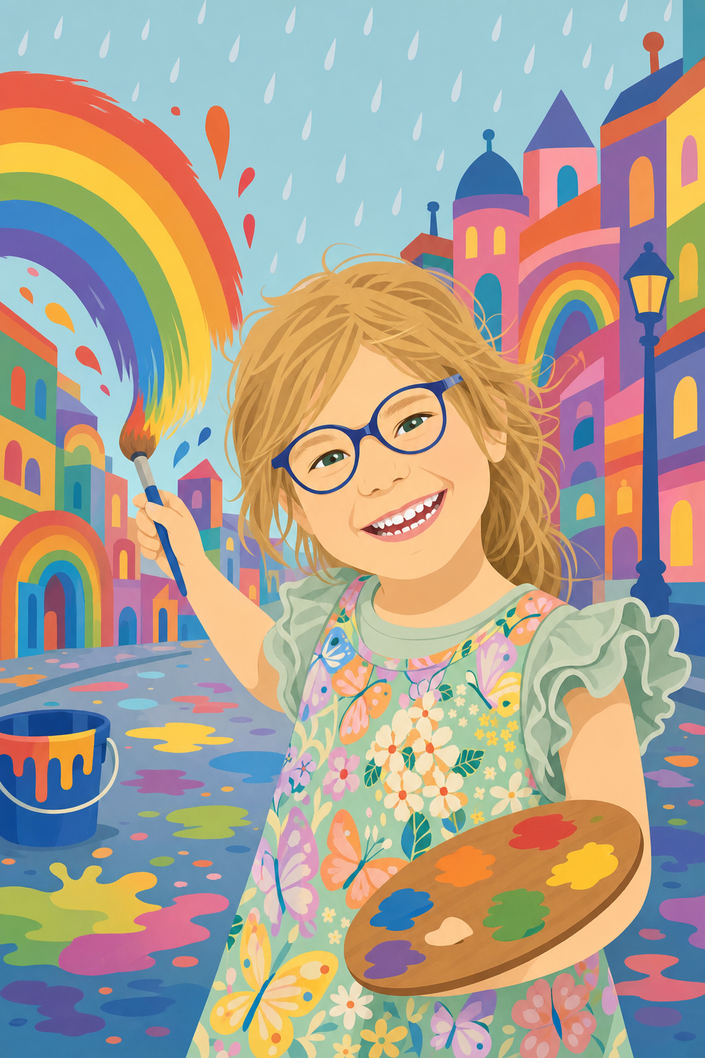 Painting in the rainbow city