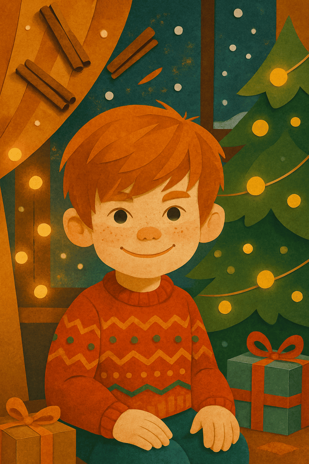 Christmas light and cinnamon scent