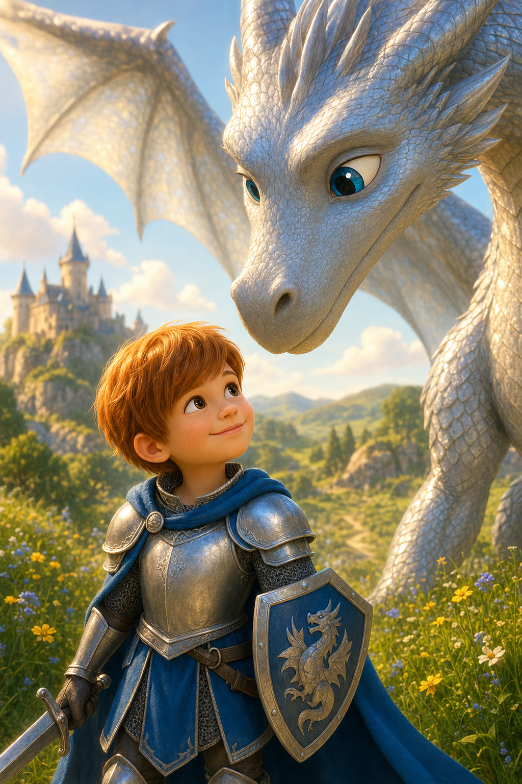 The knight and the silver dragon