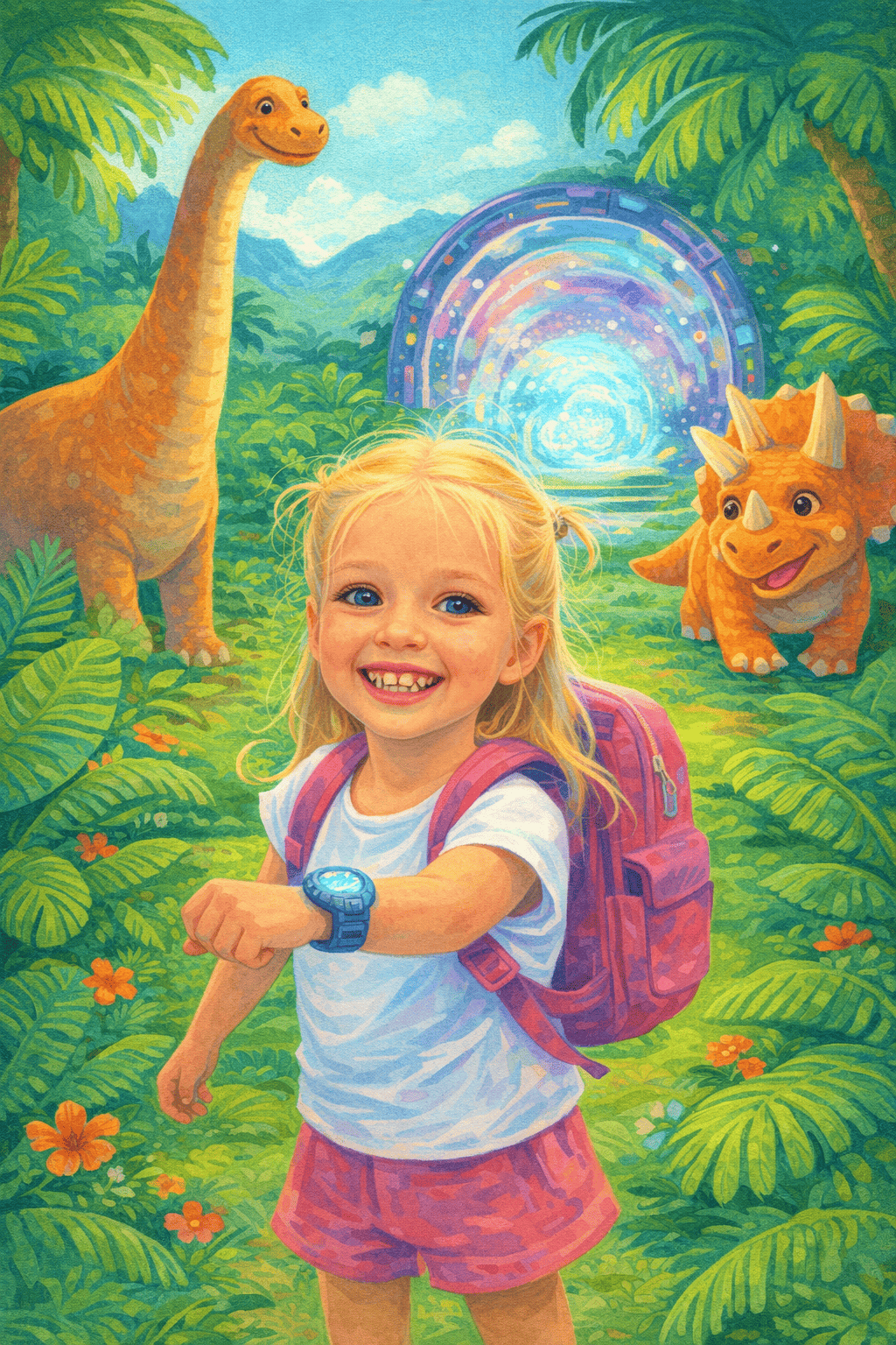 The time travel to dino island