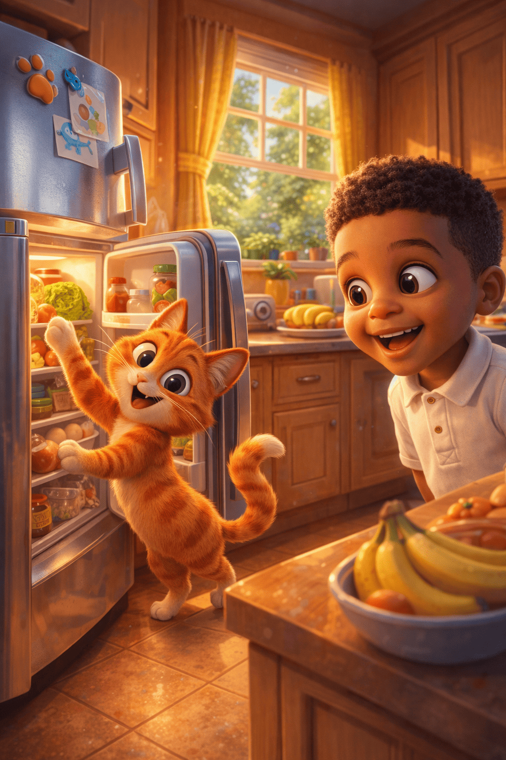 Illustration for The nonsense cat and the refrigerator