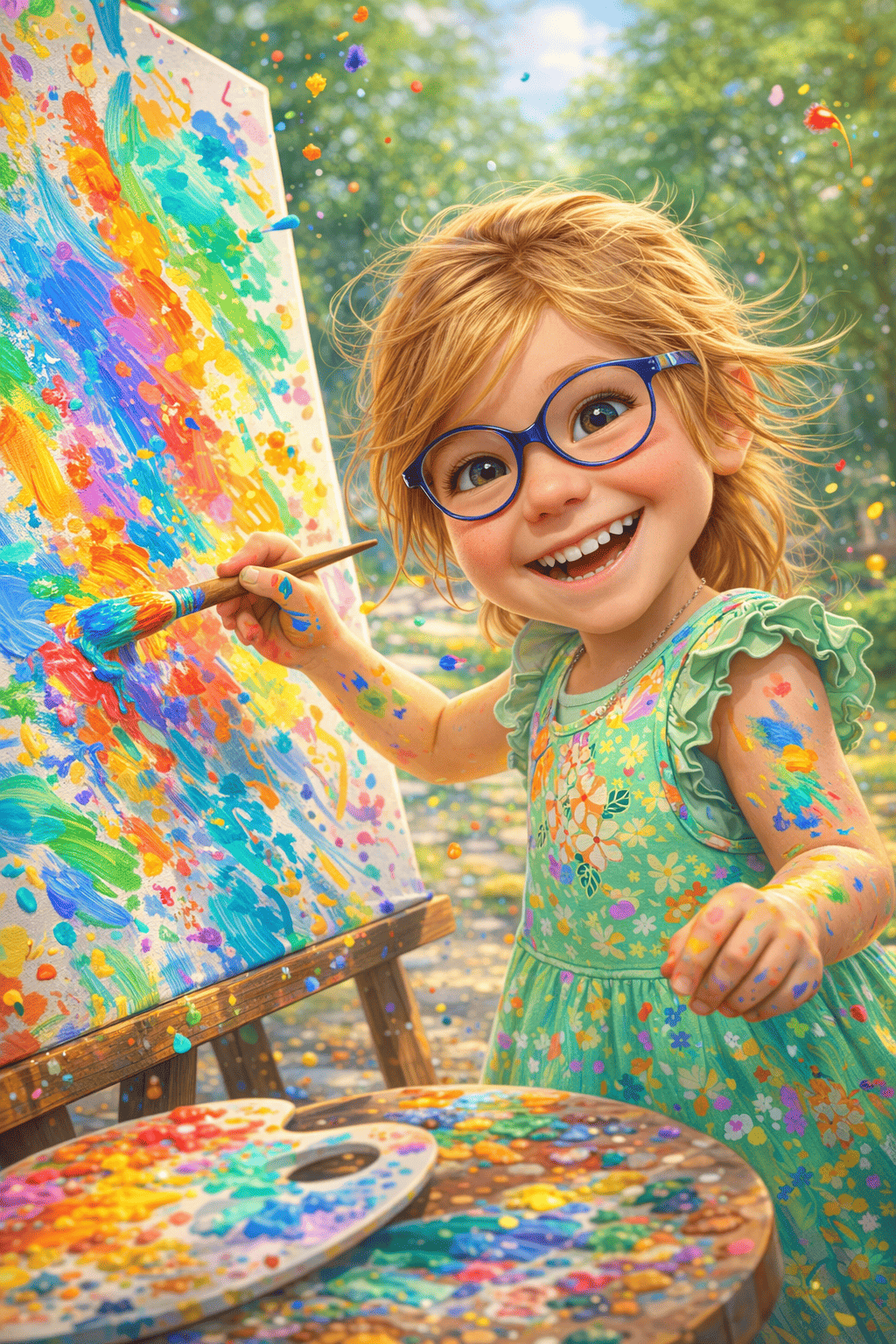 Illustration for Brushstrokes on free days