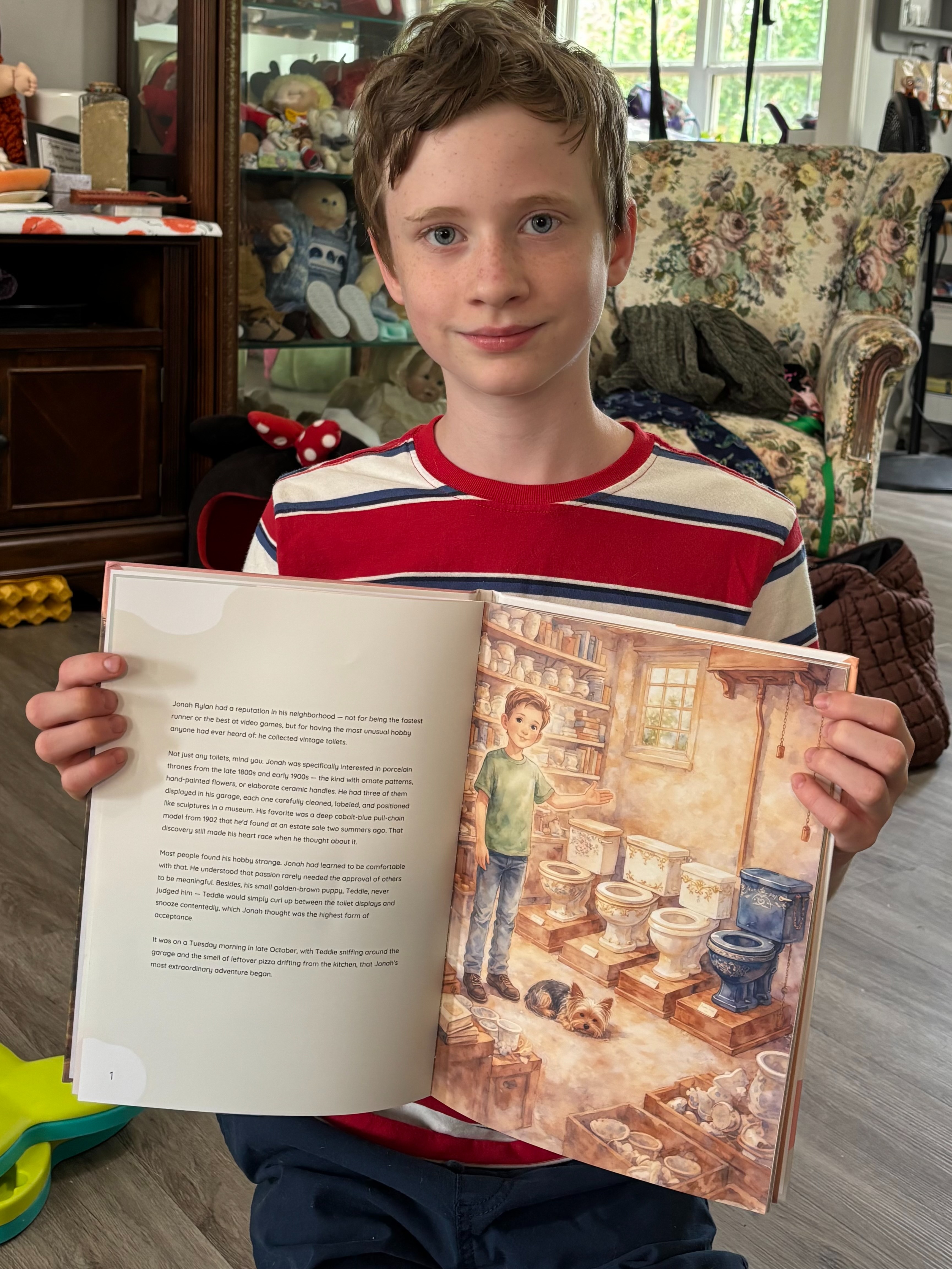 Photo of personalized children's book by Marylynne Leoncavallo