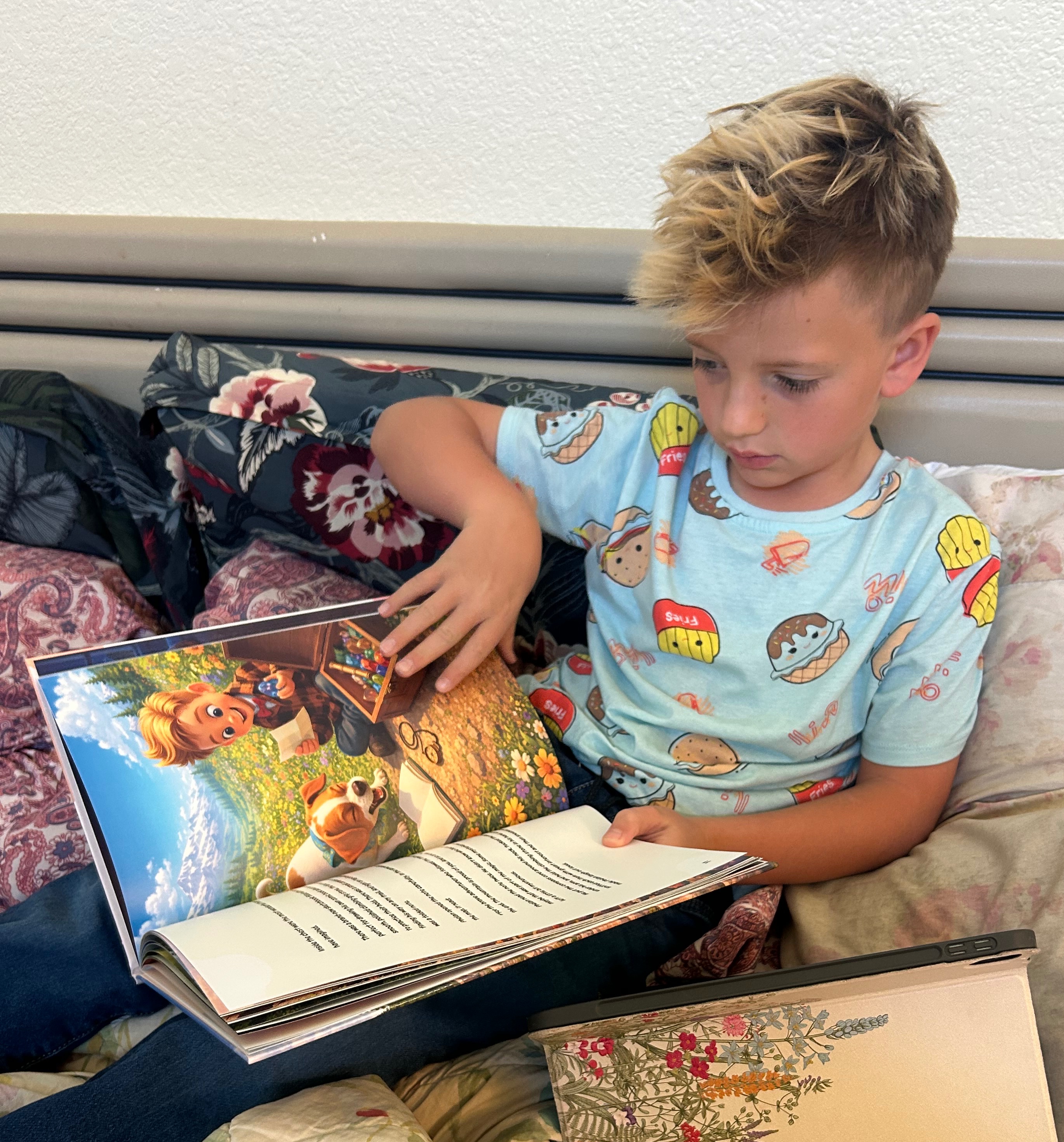 Photo of personalized children's book by Mary Tuomey